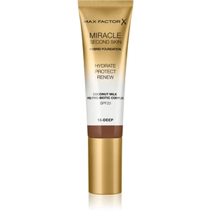 Max Factor Miracle Second Skin hydratační krémový make-up SPF 20 odstín 13 Deep 30 ml