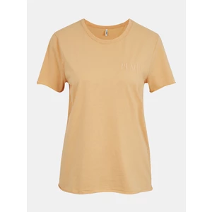 Orange T-shirt with inscription ONLY Fruity - Women