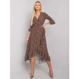Black patterned dress with frill from Williamson OCH BELLA