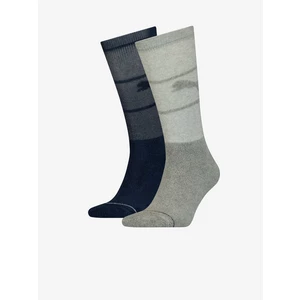 Sada dvou párů unisex ponožek v šedé a černé barvě Puma - unisex