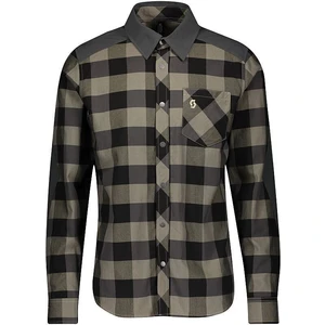 Scott Men's Trail Flow Check L/SL Dust Beige/Dark Grey S