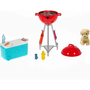 Mattel Barbie mini herní set s mazlíčkem stolní fotbálek GRG77