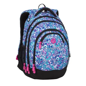 Dívčí studentský batoh barevný ENERGY 20 B WHITE/PINK/VIOLET/BLUE, barevný a stylový pro holky, novinka, nová kolekce