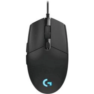 Optická herná myš Logitech Pro Hero 910-005440, podsvietenie, integrovaná profilová pamäť, čierna, modrá