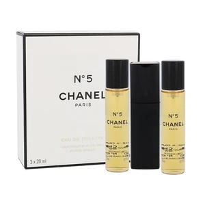 Chanel No. 5 - EDT 20 ml (plnitelný flakon) + náplň 2 x 20 ml