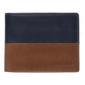 SEGALI Pánska kožená peňaženka 80892 cognac/blue