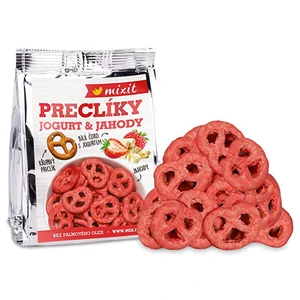 Mixit Preclíky do kapsy - Jogurtová čokoláda s jahodami 70 g