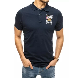 Polo shirt with embroidery in navy blue Dstreet PX0391