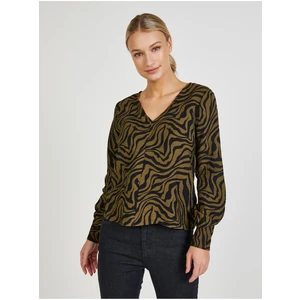 Khaki Patterned Blouse ONLY Victoria - Women