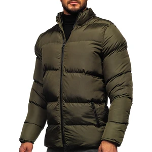 Khaki pánská prošívaná zimní bunda Bolf 0025