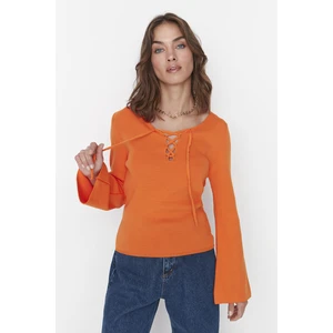 Trendyol Sweater - Orange - Slim fit