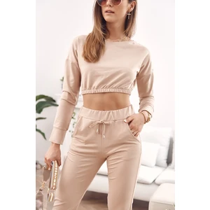 Basic beige sports tracksuit