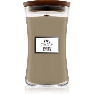 Woodwick Cashmere vonná svíčka s dřevěným knotem 609,5 g