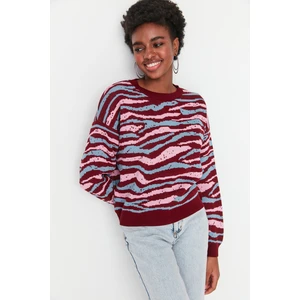 Trendyol Sweater - Burgundy - Regular fit