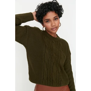 Trendyol Sweater - Khaki - Regular fit
