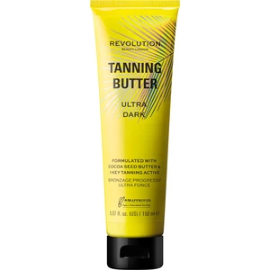 Makeup Revolution Beauty Tanning Butter vyživujúce telové maslo so samoopaľovacím účinkom odtieň Ultra Dark 150 ml
