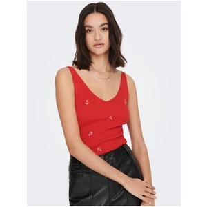 Red Patterned Tank Top JDY Nanna - Women