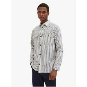 Grey Men's Striped Shirt Tom Tailor - Men