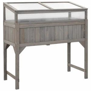 Vyvýšený záhon s pareniskom 120x54x120 cm jedľové drevo Dekorhome,Vyvýšený záhon s pareniskom 120x54x120 cm jedľové drevo Dekorhome
