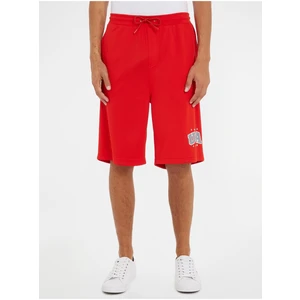 Red Men Shorts Tommy Jeans Modern Sport - Men