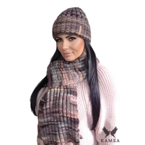 Dámský set Kamea Kamea_Set_Hat&Scarf_K.21.236.11_Brown