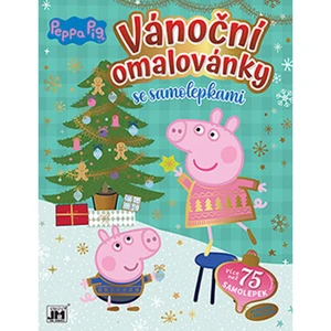 Vánoční omalovánky se samolepkami - Peppa Pig