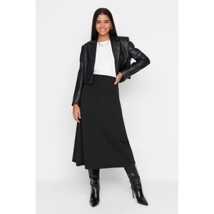 Trendyol Black High Waist Knitted Skirt