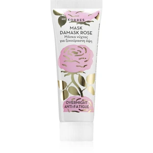 Korres Beauty Shots Damask Rose nočná pleťová maska na unavenú pleť 18 ml