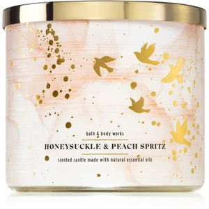 Bath & Body Works Honeysuckle & Peach Spritz vonná sviečka 411 g