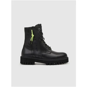 Black Women Ankle Leather Shoes Pepe Jeans Trucker - Women