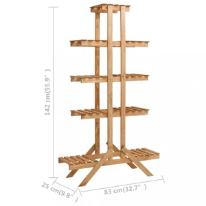 Stojan na kvety jedľové drevo Dekorhome 142 cm,Stojan na kvety jedľové drevo Dekorhome 142 cm