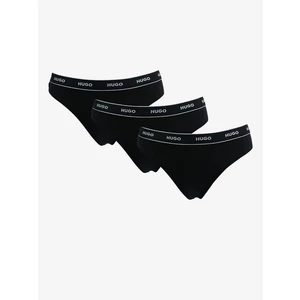 HUGO BOSS Three Pack Of Thong With Logo Stretch-Cotton