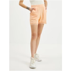 Orsay Orange Womens Tracksuit Shorts with Lace - Women