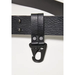 Imitation leather belt with hook black