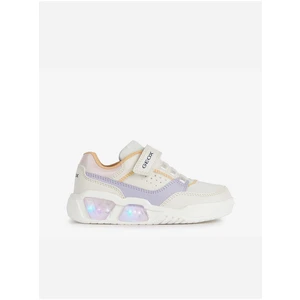 Light purple and white girly sneakers Geox - Girls