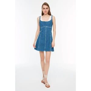 Trendyol Blue Strap Denim Dress