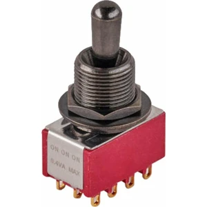 MEC Maxi Toggle Switch M 80019 / B ON/ON/ON 4PDT Čierna