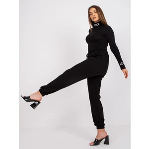 Basic black Lisa high-waisted sweatpants