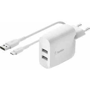 Belkin Dual USB-A Wall Charger with A-C WCE001vf1MWH