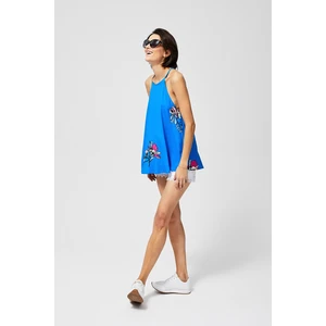 Shirt top with a print - blue