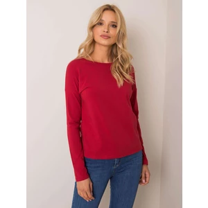 Maroon blouse with long sleeves