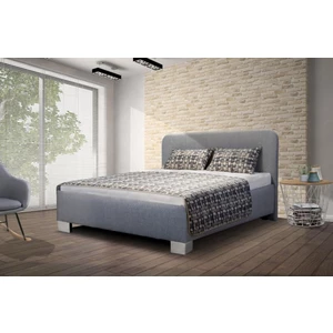Čalouněná postel Arlo 140x200, šedá, včetně matrace a ÚP