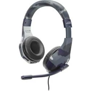 SpeedLink RAIDOR herní headset na kabel přes uši, jack 3,5 mm, maskáčová modrá