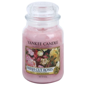 Yankee Candle Fresh Cut Roses vonná svíčka Classic malá 623 g