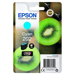 EPSON ink Cyan 202 Premium - singlepack, 4,1ml, 300s, standard