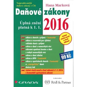 Daňové zákony 2016 -- Úplná znění platná k 1. 1. 2016 [E-kniha]