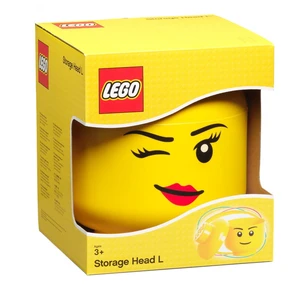 Żółty pojemnik w kształcie głowy LEGO® Winky, ⌀ 24,2 cm