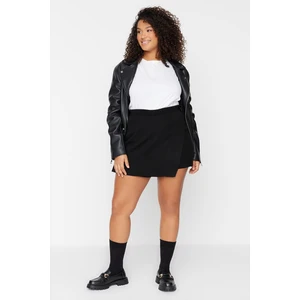 Trendyol Curve Black Mini Knitwear Short Skirt