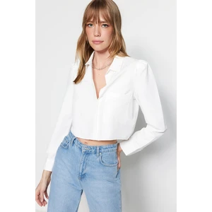 Trendyol Shirt - Ecru - Fitted