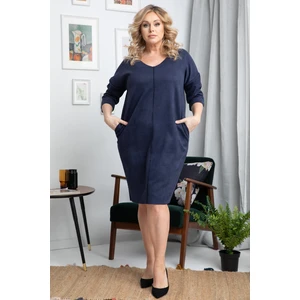 Karko Woman's Dress SA849 Navy Blue